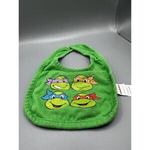2017 TMNT Teenage Mutant Ninja Turtles Infant Baby Bib One Size Viacom RARE READ